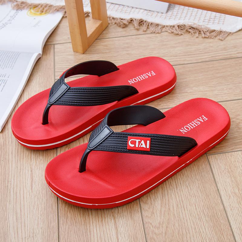 Fashion Men Summer Anti-slip Flip Flops Beach Sandals Casual Flat High Quality Slippers Home Shoes
