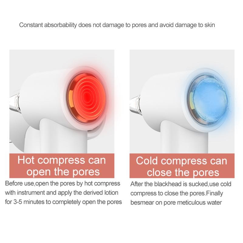 Hot Cold Compress Blackhead Remover Multiple Function Skin Care Device Acne Whitehead Blackhead Remover With HD Camera