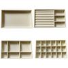Pack of 4 Portable Velvets Covered Jewelry Storage Case with 4 Layout Option Suitable for Own Accessories Management