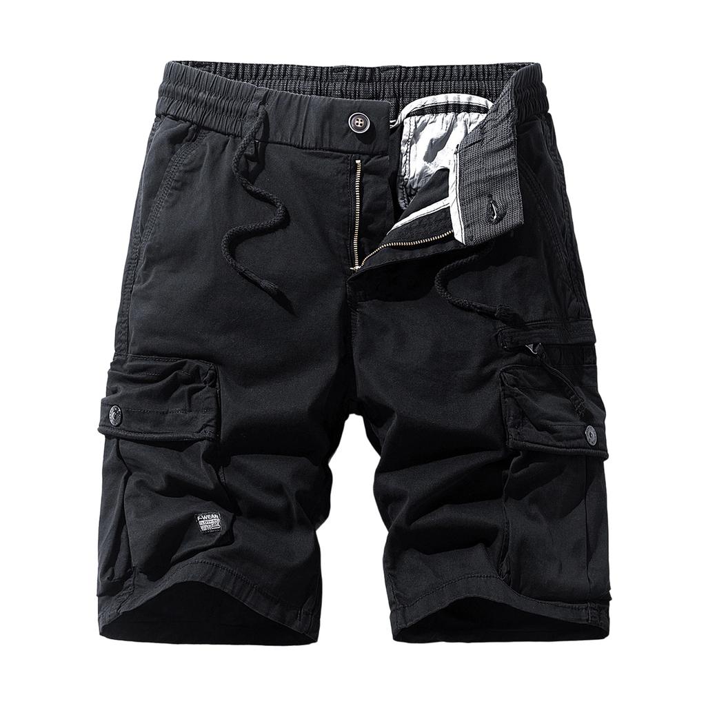 Men's Casual Wear Multiple Pockets Five-pocket Pants Mid- Pants