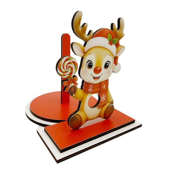Rustic Winter Home Accessories Christmas Wooden Paper Towel Holder, Decorative Vertical Roll Dispenser, Gift for Stable Weighted Base Organizer