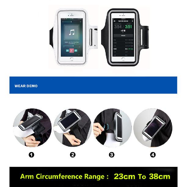 Sport Armband Case 5.5 6.0 inch phone fashion holder for women's on hand smartphone handbags sling Running Gym Arm Band Fitness 6