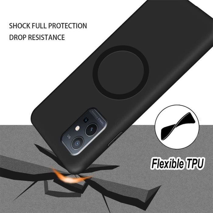 Coque de protection - Vivo - Y55 5G - Silicone - Antidérapante - Mat Noir
