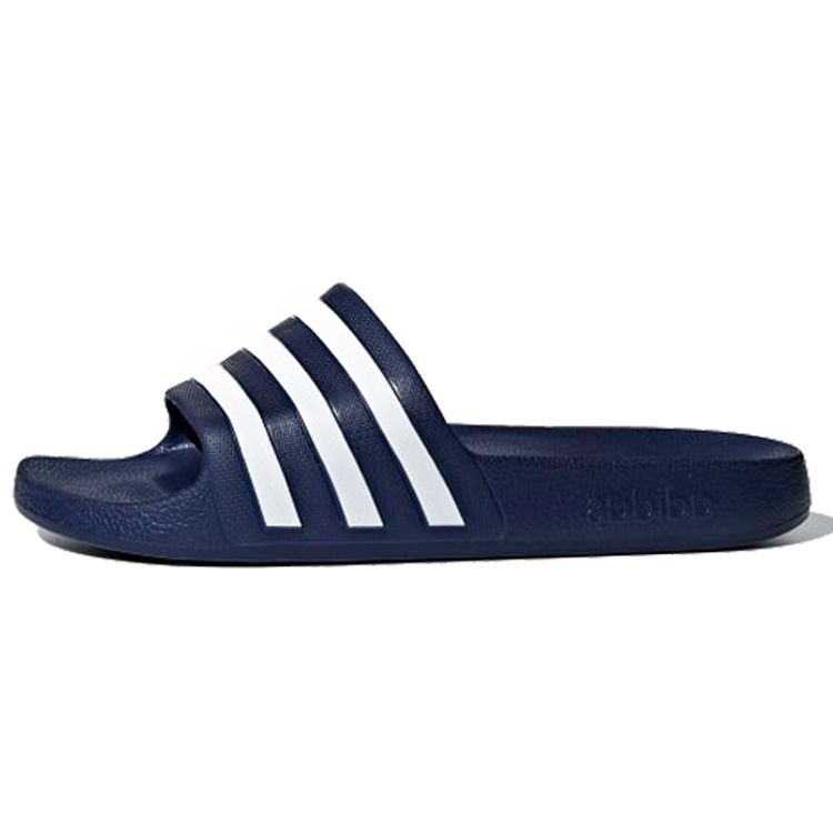 

Adidas Adilette Aqua Dark Blue Мужские кроссовки Обувь-Белый F35542