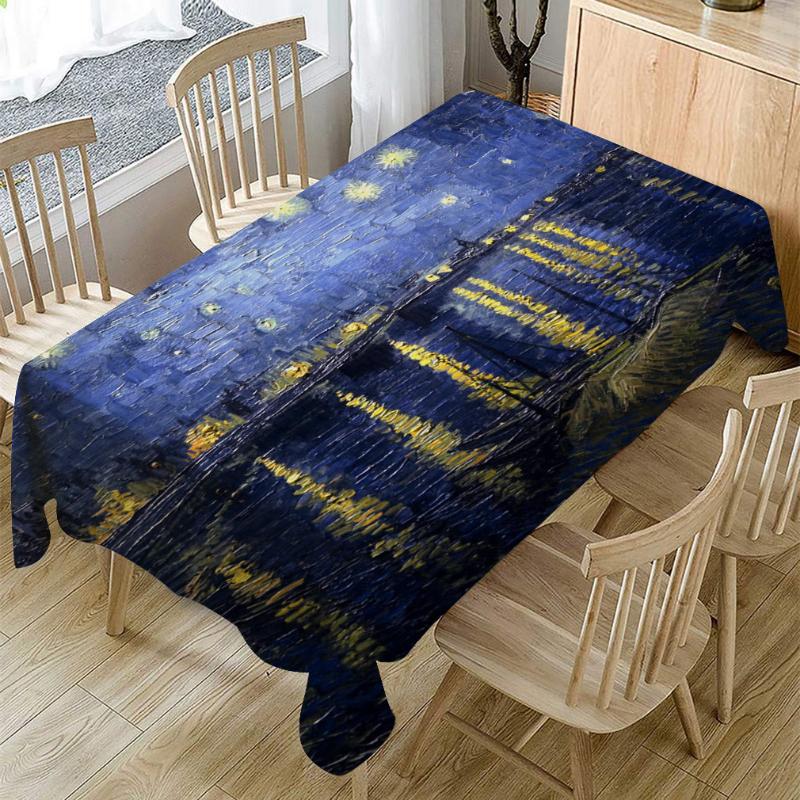 Meistverkaufte Van-Gogh-Ölgemälde-bedruckte Tischdecke, modisch, schlicht, für Zuhause, Couchtisch, Tischdecke, Anti-Fouling-Tischdecke