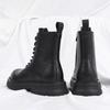 New Arrival Mens Motorcycle Boots Comfortable High Top Leather Shoes Fashion Simple Male Ankle Boots Classic Botas Walking Shoes