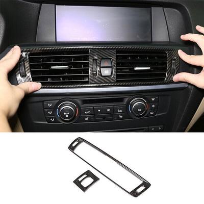 Carbon Fiber Middle Console Air Outlet Vent Trim For BMW X3 F25 X4 F26 2011-2017