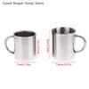 304 Stainless Steel Double Wall Coffee Mug Without Lid Portable Cup Travel Tumbler Jug Children's Milk Tea Cups Office Water Mug