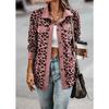 Women Fall Fashion Leopard Print Button Long Sleeve Jacket