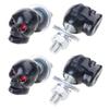 Totenkopf Kennzeichenschrauben für Auto Motorrad Kunststoffkörper und Edelstahlschraube 1/4'' Befestigungskappe Schraube
