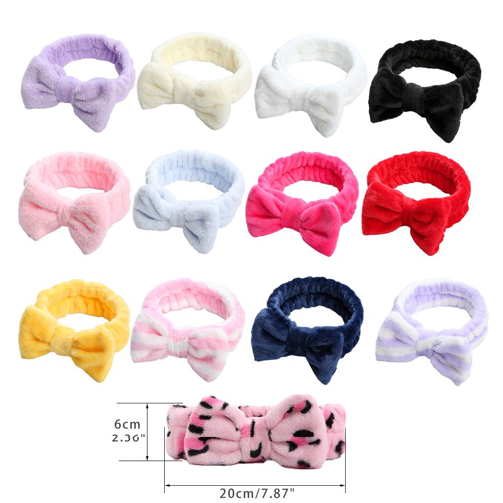 Coral Velvet Head Band Cute Decorative Portable Bowknot Face Washing Women Headband Headwear Ornament Birthday Gift