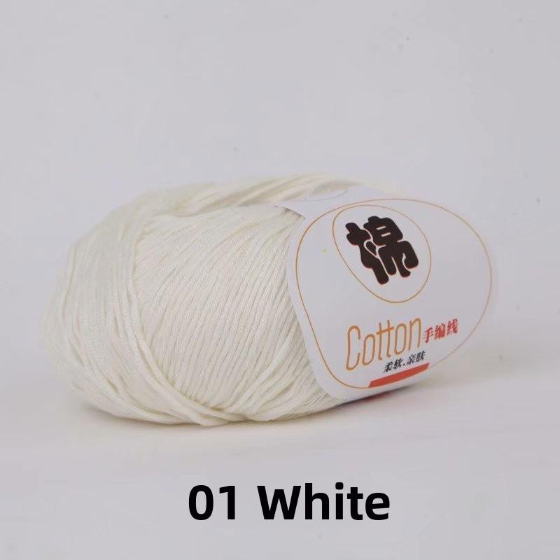 4-Ply Hand Knitted Cotton Yarn for Baby Milk Cotton DIY Wool Ball Children Sweater Fabric Cotton Tead Baby Knitting Yarn