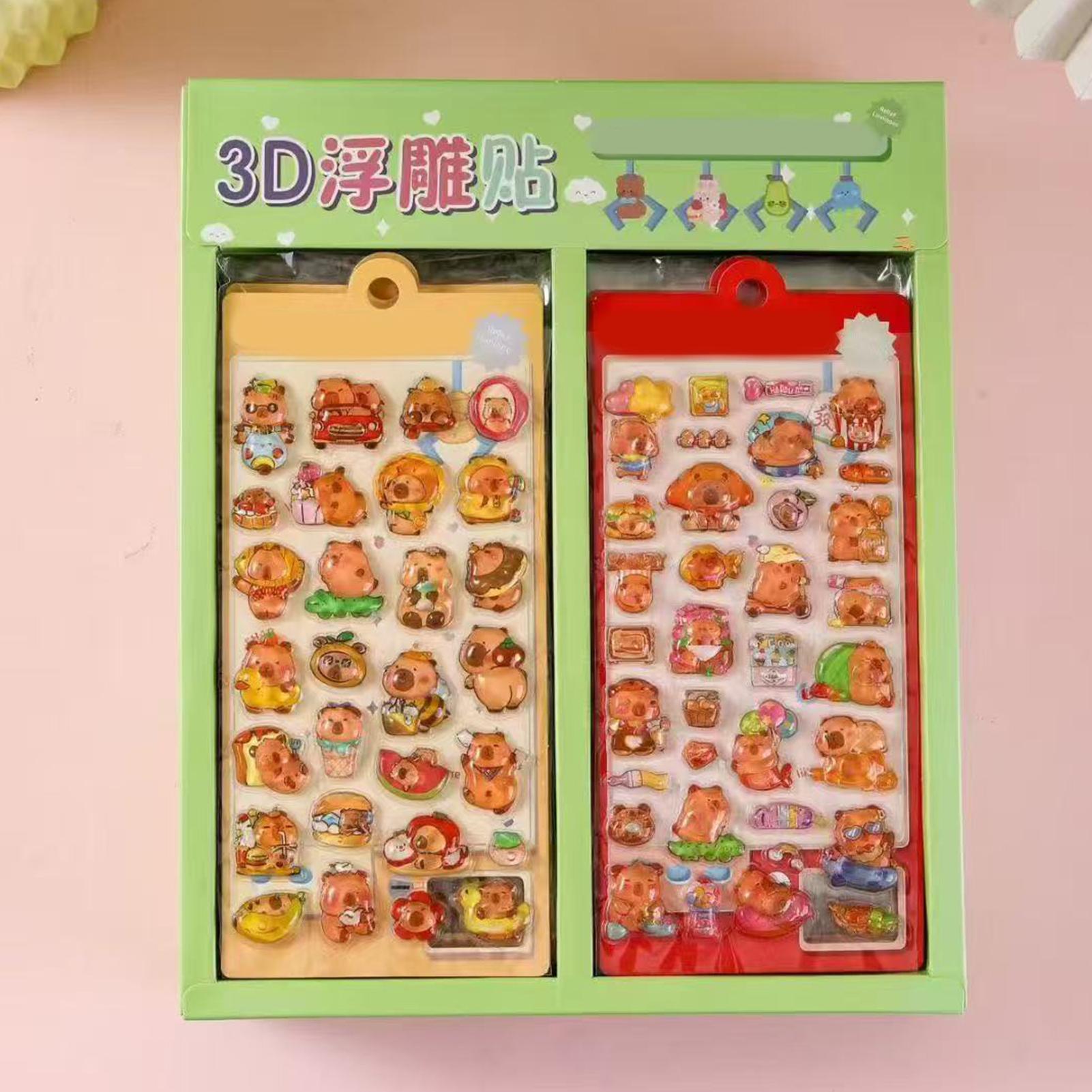 

Cute 3D Stickers Cartoon Capybara Scrapbooking Labels Decorative Stickers for Decoration Smartphone Birthday Classroom Business CN