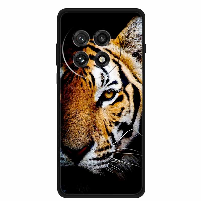 Funda For OnePlus13 5G Case OnePlus 13R Black Silicone Soft Flower Fashion TPU Back Cover For OnePlus13 13R Case Protective Capa