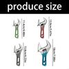   Alloy Steel Construction Adjustable Spanner Short Handle Ergonomic Grip Home Maintenance