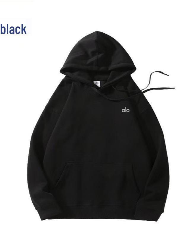 Alo Yoga Grenzüberschreitendes versilbertes Kapuzensweatshirt: Lässiger lockerer Komfort-Pullover für Herren und Damen für Herbst und Winter