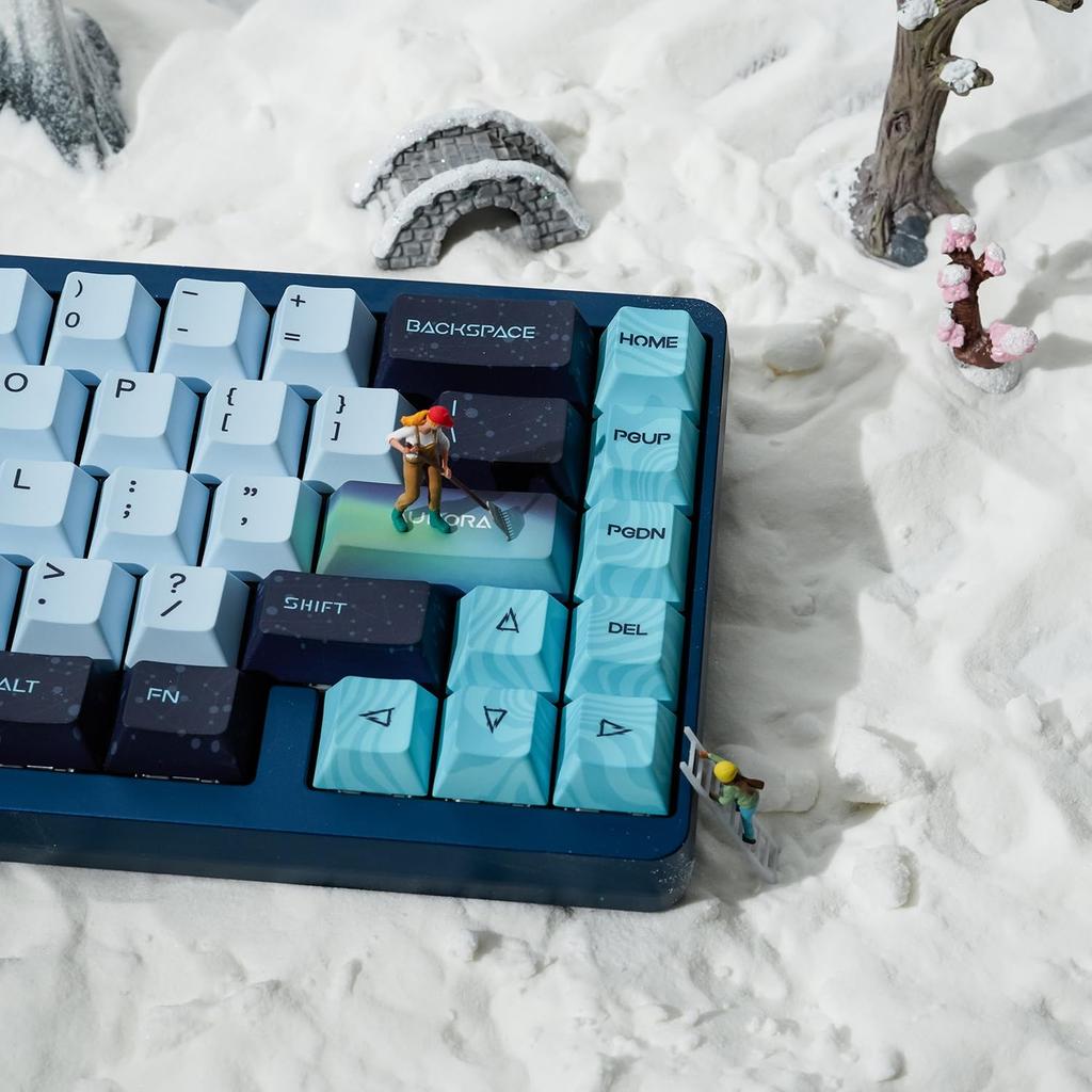 Mechkeys VARMILO Muse65 Gaming CNC Machined Aluminum Alloy Wired Magnetic White Switch Keyboard with Adjustable Triggers for FPS Games Keyboard,