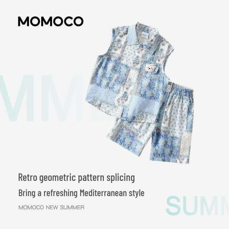 MOMOCO Boys' Summer Fashion Two-Piece Set