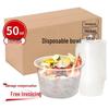 HANDUNYOU Disposable Transparent Plastic Food Containers