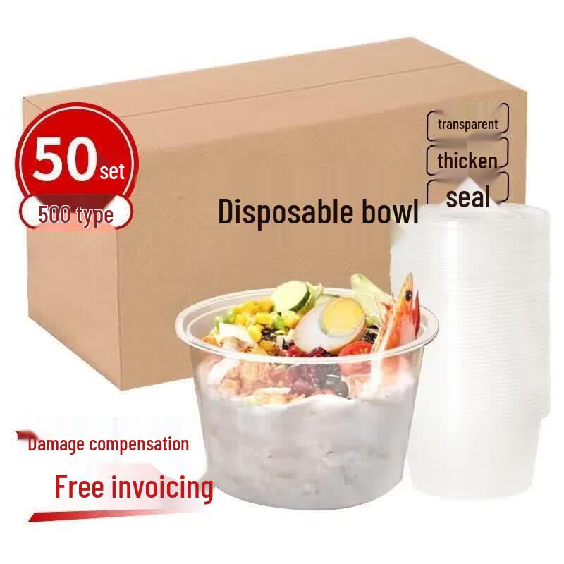 HANDUNYOU Disposable Transparent Plastic Food Containers