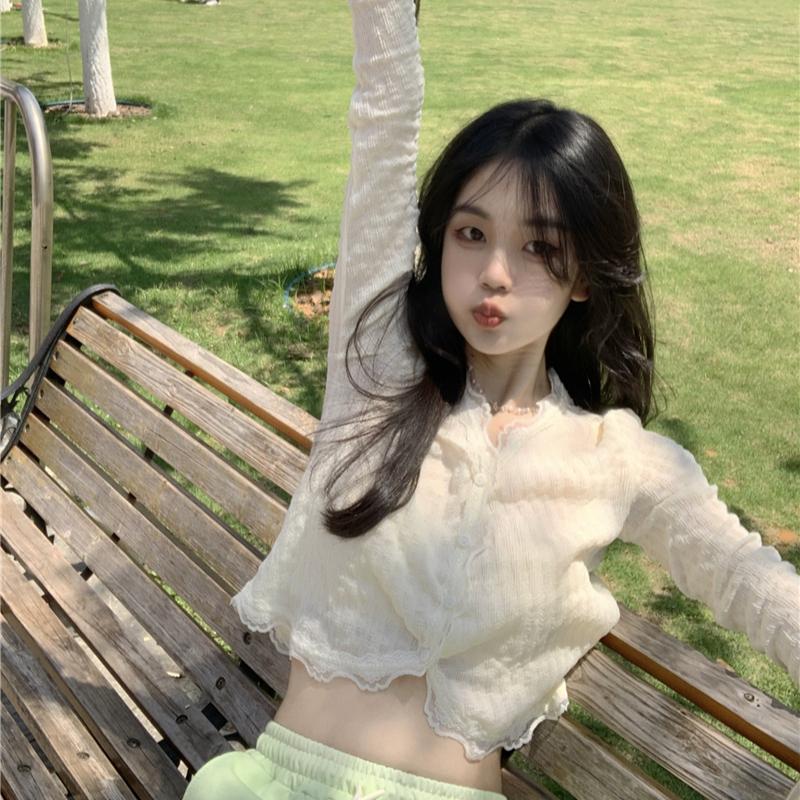 Spring and Summer Women's New Lace Elegant Slim Shirt Top