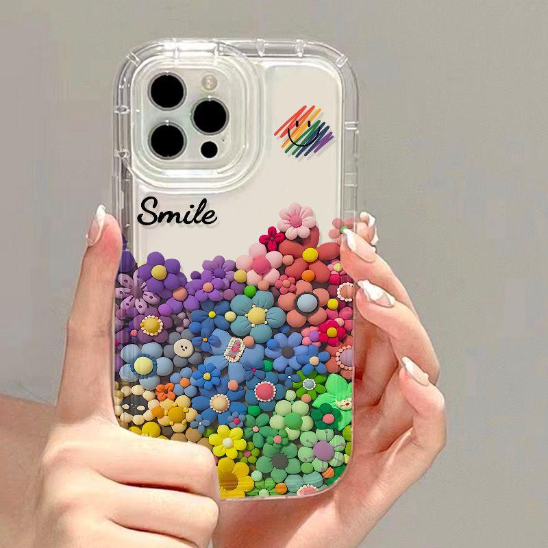 Rainbow Sunflower for iPhone17promax Mobile Phone Case 16 Dopamine 13/14 Cute 11 Anti-drop 15