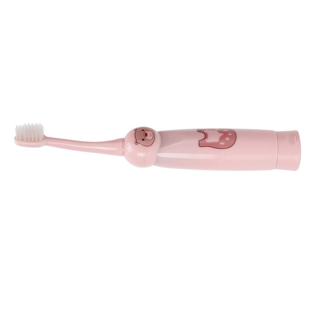 Children Electric Toothbrush Cartoon Pattern Waterproof Teeth Cleaning Brush Gift for KidsPink