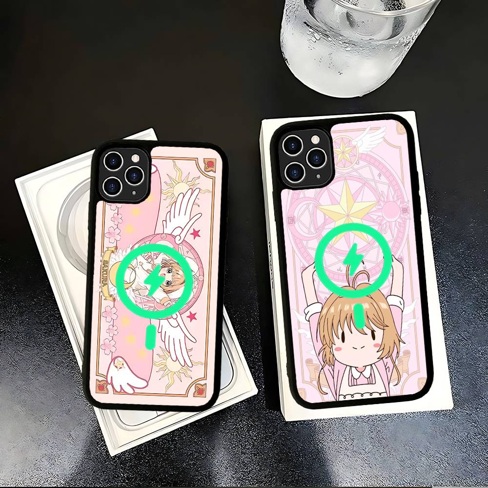 C-Cardcaptor Sakura Magnetic Matte Phone Case For iPhone 16 17 15 14 13 12 11 For Magsafe Wireless Charge Cover