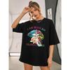 Loose Shortsleeved Womens Tshirt Womens Slogan Tshirt Oversized Top Casual and Fashionable Printed Tshirt Fan Gift