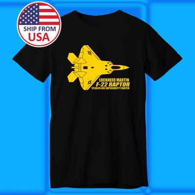 Lockheed Martin F22 Raptor Uomo Nero Taglia S-5XL