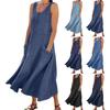 Women's Summer Dress Casual Loose Long Beach Vacation Dresses Denim Dress For Women