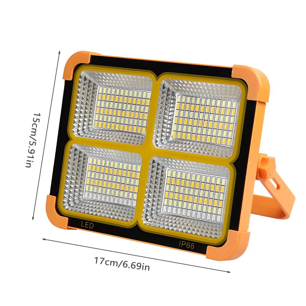 200W Portable Camping Lamp Outdoor Solar Rechargeable Emergency Light 264Led Magnet Flashlight Waterproof Camping Work Light