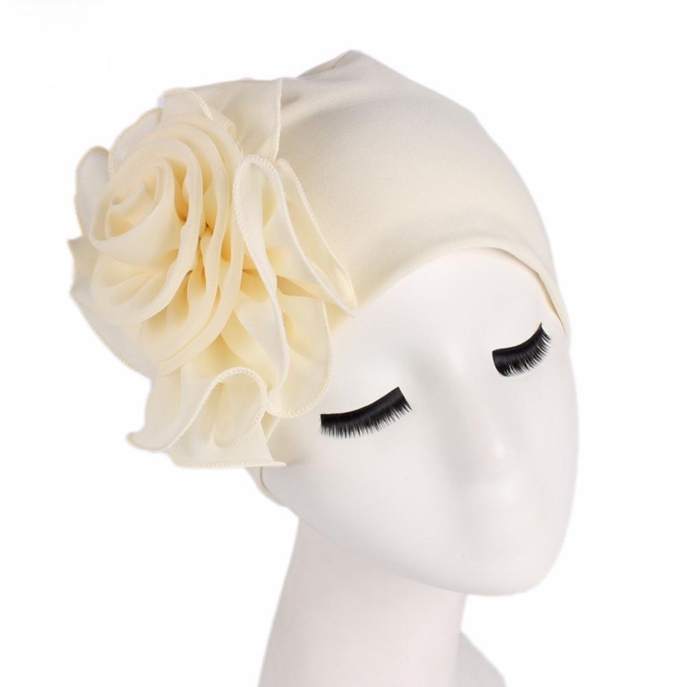 Damen Elegant Seite Groß Blume Hohe Elastizität Mode Kappe
