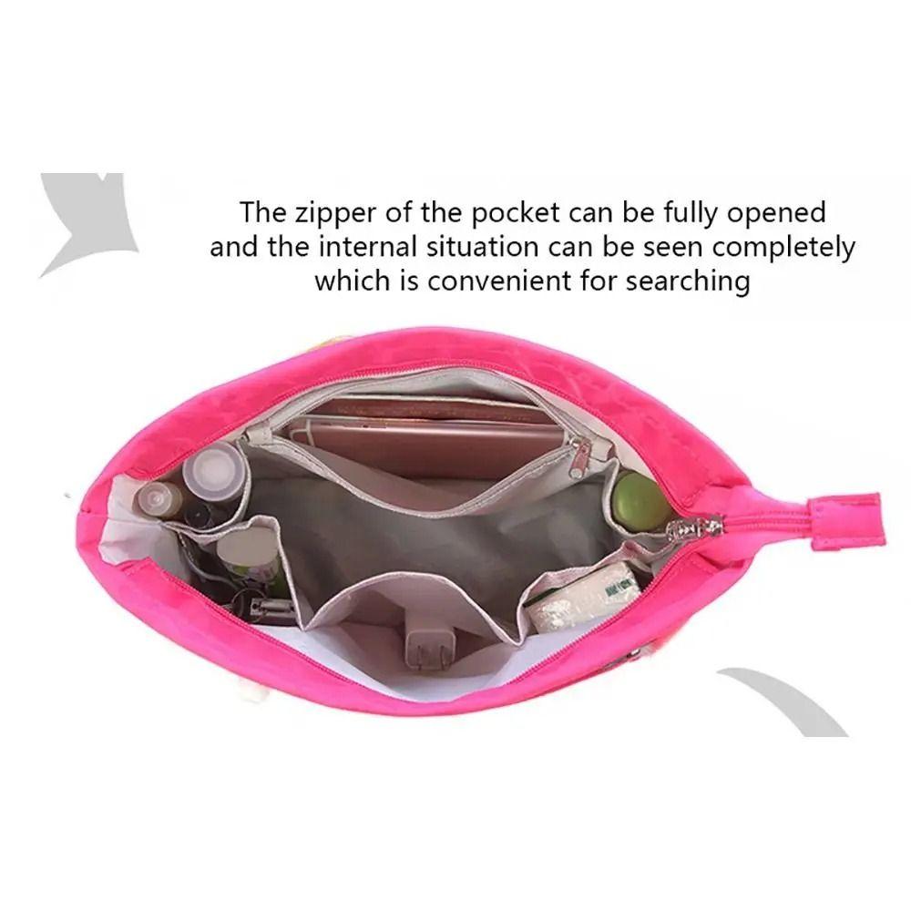 Cosmetic Organizer Multi-Pocket Handbag with Zipper Inner Bag Insert Bag Travel Accessory