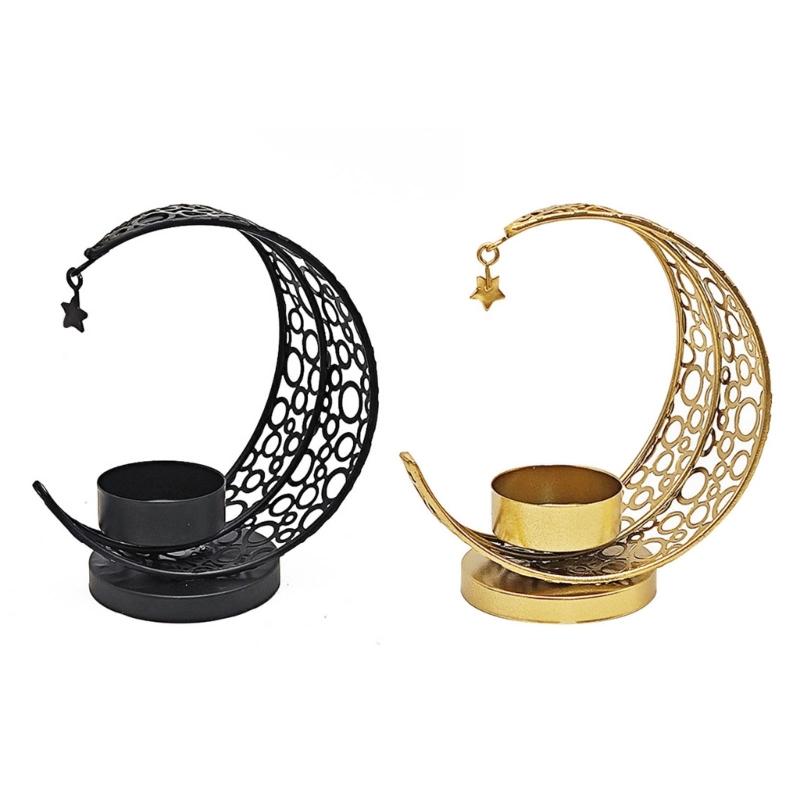 Metal Moon Holders for Exotic Middle Eastern Eid Home Decoration