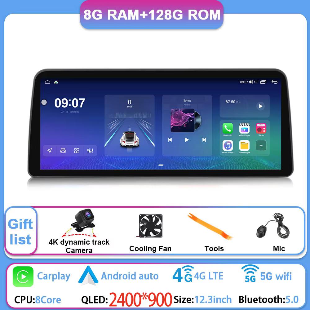 AABHG1 12.3 Inch Android 15 For GMC Yukon Chevrolet Tahoe Silverado 2007 - 2013 Car Radio Multimedia Player GPS Head Unit Auto StereoBT