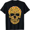 CANDY CORN Skull Halloween Funny Costume T-Shirt