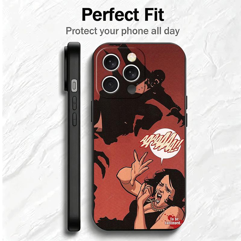 Gothic Vampire Scarlet Art Soft Phone Case for iPhone 16 16E 17 Air 15 Pro Max 14 Plus 13 Mini 11 12 7 Black Cover Back Shell