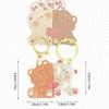 Cartoon Bear Couple Magnetic Keychain Set Resin Love Themed Keyring for Couples and Friend Bag Decoration Accessories