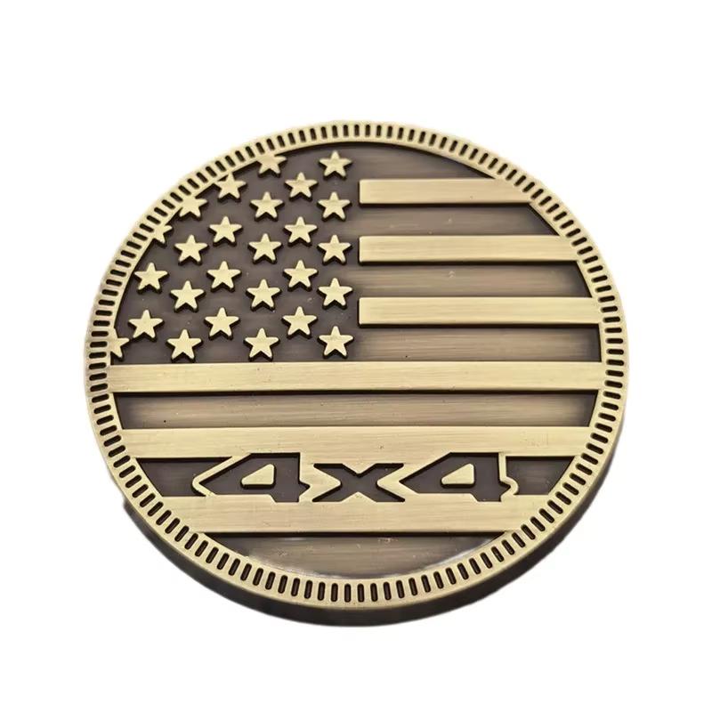 3D Metal 4X4 US Flag Car Side Fender Rear Trunk Badge Emblem Sticker For Jeep Wrangler Grand Cherokee Dodge Ford Accessories