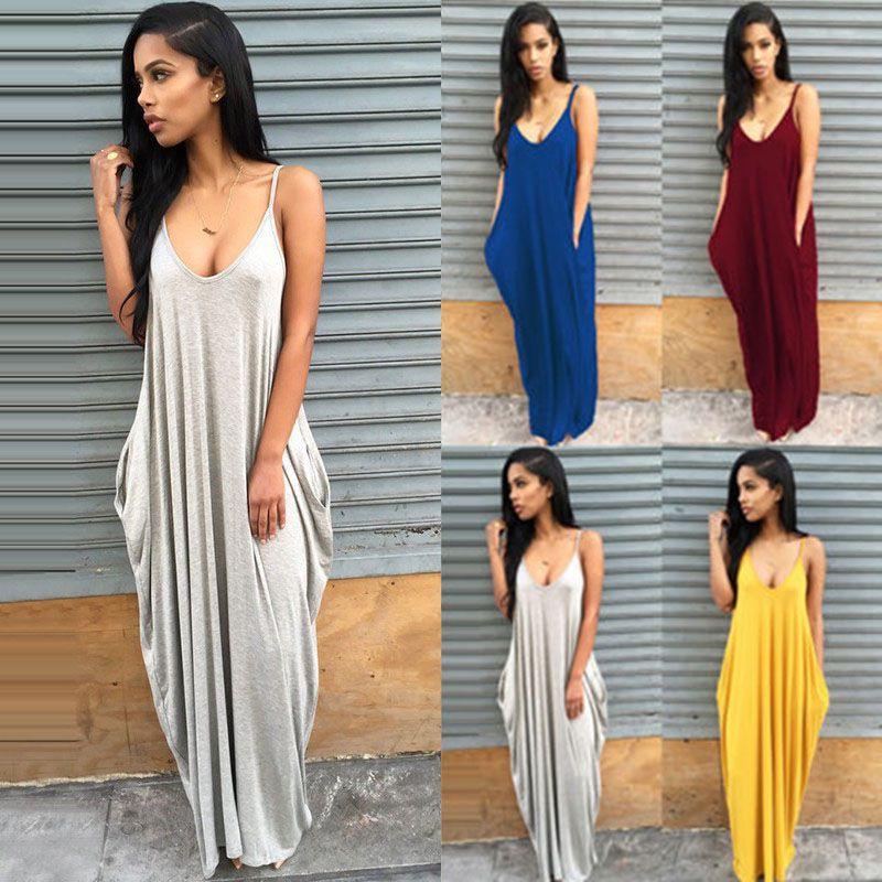 Plus Size Women's Boho Long Maxi Dress For Elegant Beach Holiday Parties