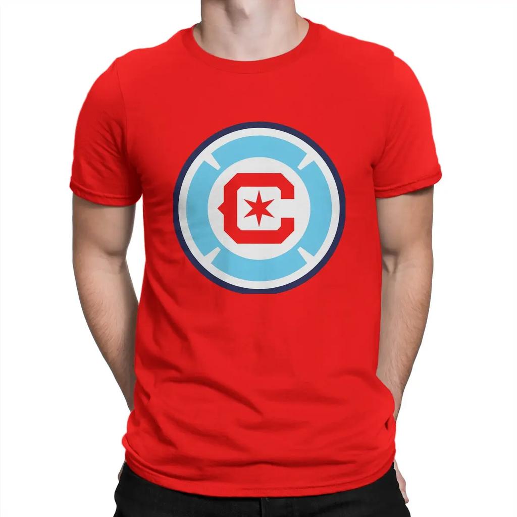 T-shirt Homme Chicago Fire FC Horloge Chicago Fire Vêtement Coton Loisir Manches Courtes Col Rond T-shirt Graphique Imprimé