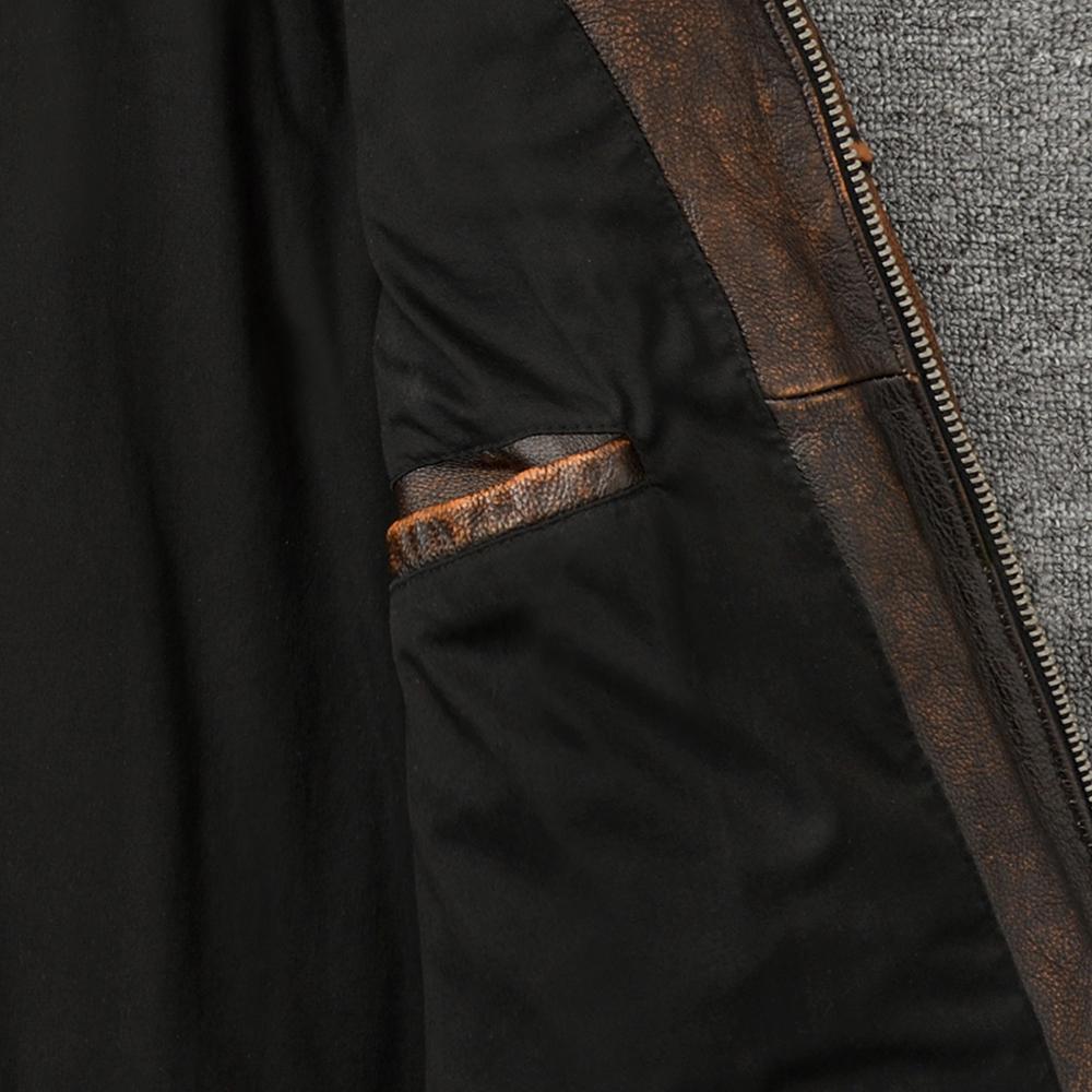 Motorcycle Jackets Slim Fit Genuine Cow Leather Jacket Men Cowhide Coat Riding Biker Jackets For Men Clothing Autumn