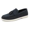 Men's Shoes 2025 New Model, Liu Su Le Fu Shoes, Men's Suede Lightweight Breathable Flat Shoes, Fashionable Casual Flat Shoes