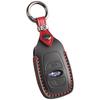 Smasol Subaru and Impreza Genuine Leather Key Case with Trunk Button Black for Men and Women Crosstrek, Forester, Levorg, 3-Button Compatible,