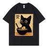 Funny Cat Ramen Graphic T Shirts Men Women Clothing High Quality Fashion T-shirts Summer Casual Short Sleeve T Shirt Streetwe...