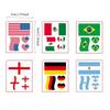 2026 Fußballflagge Temporäre Tattoos für Sportfans Patriotische Gesichtsaufkleber Party Event Nationalstolz Kinder Erwachsene Spaß