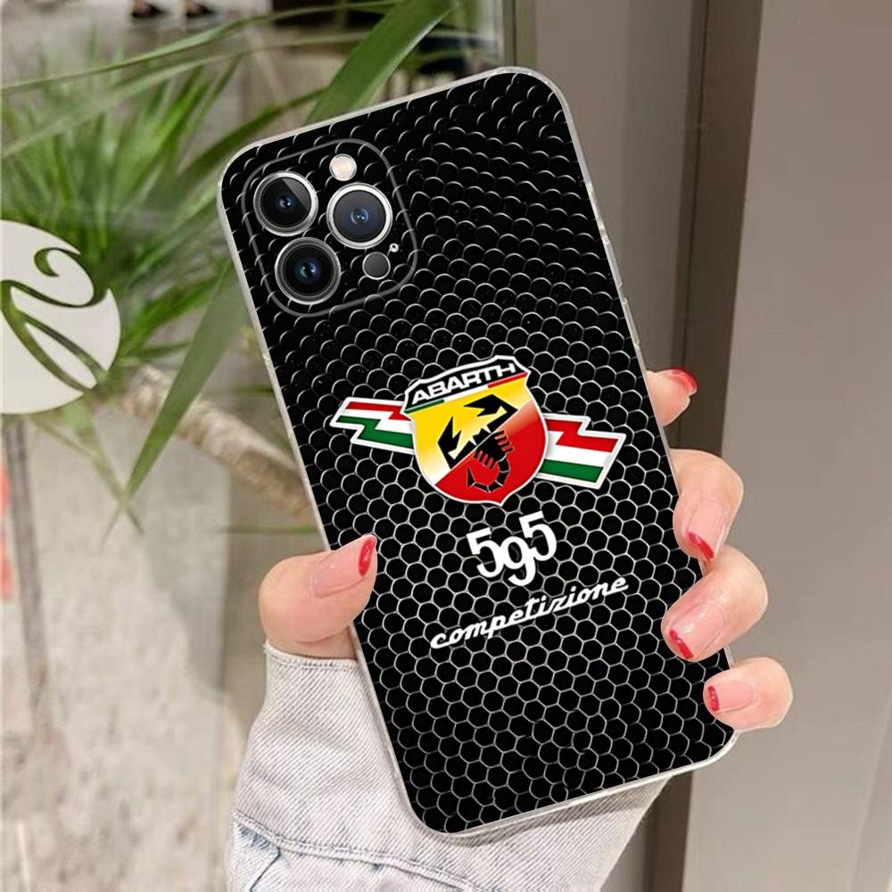 

A-AbarthS-S LOGO Transparent TPU Phone Case For IPhone 17 11 12 13 14 15 16 Pro Max 16 Plus Cover iPhone 12 pro