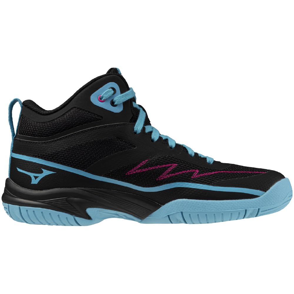 Mizuno Rookie BB6 Basketball Size 2E Shoes, Indoor/Club Activities, Kids, Black/Silver/Blue, 24.0 cm,