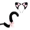 Themed Party Ear Headband with Soft Plush Texture, Ribbon Detail and Hanging Charm for Costume Styling and Photos